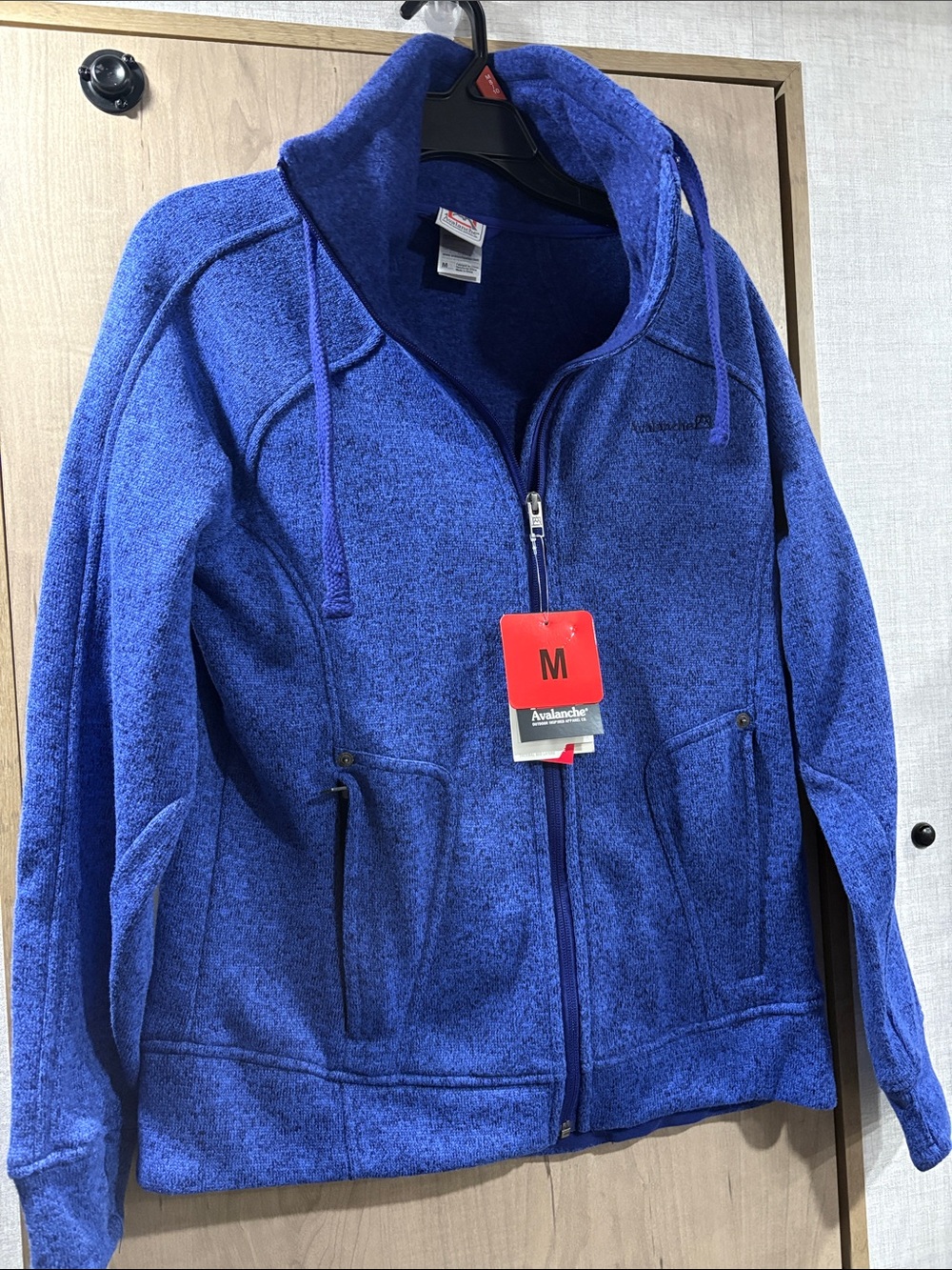 Nautica Men's Royal Blue Full-Zip Teddy Jacket with Hood
